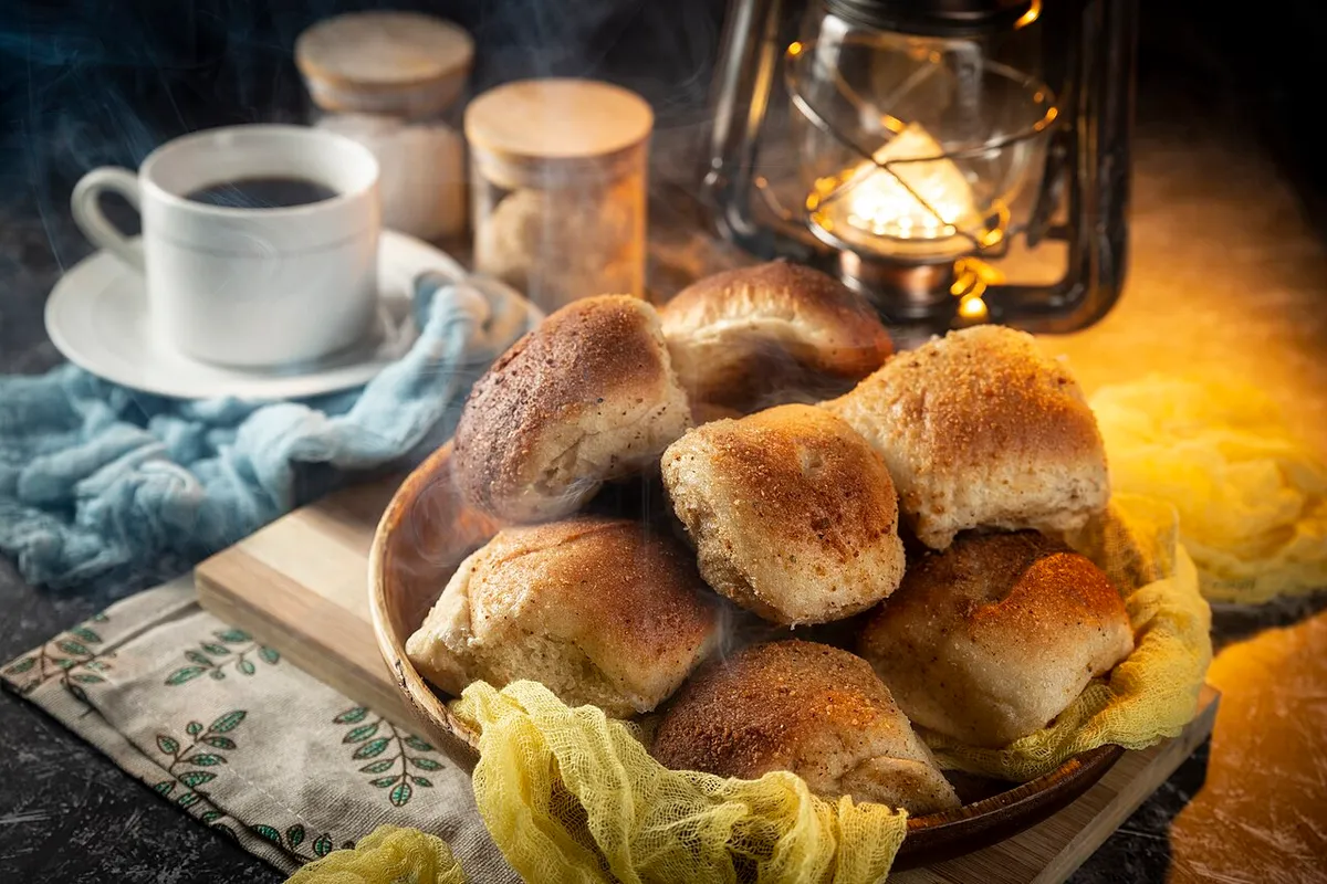 Affordable Filipino pan de sal and coffee